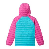 Columbia Toddler Girl's Powder Lite Hooded Jacket - Geyser / Pink Ic (338)