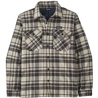 Patagonia Men's Insulated Organic Cotton MW Fjord Flannel Shirt - Ice Caps / Smolder Blue (ICBE)