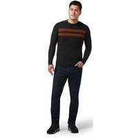 Smartwool Sparwood Stripe Crew Sweater - Men's - Charcoal Heather / Picante Heather
